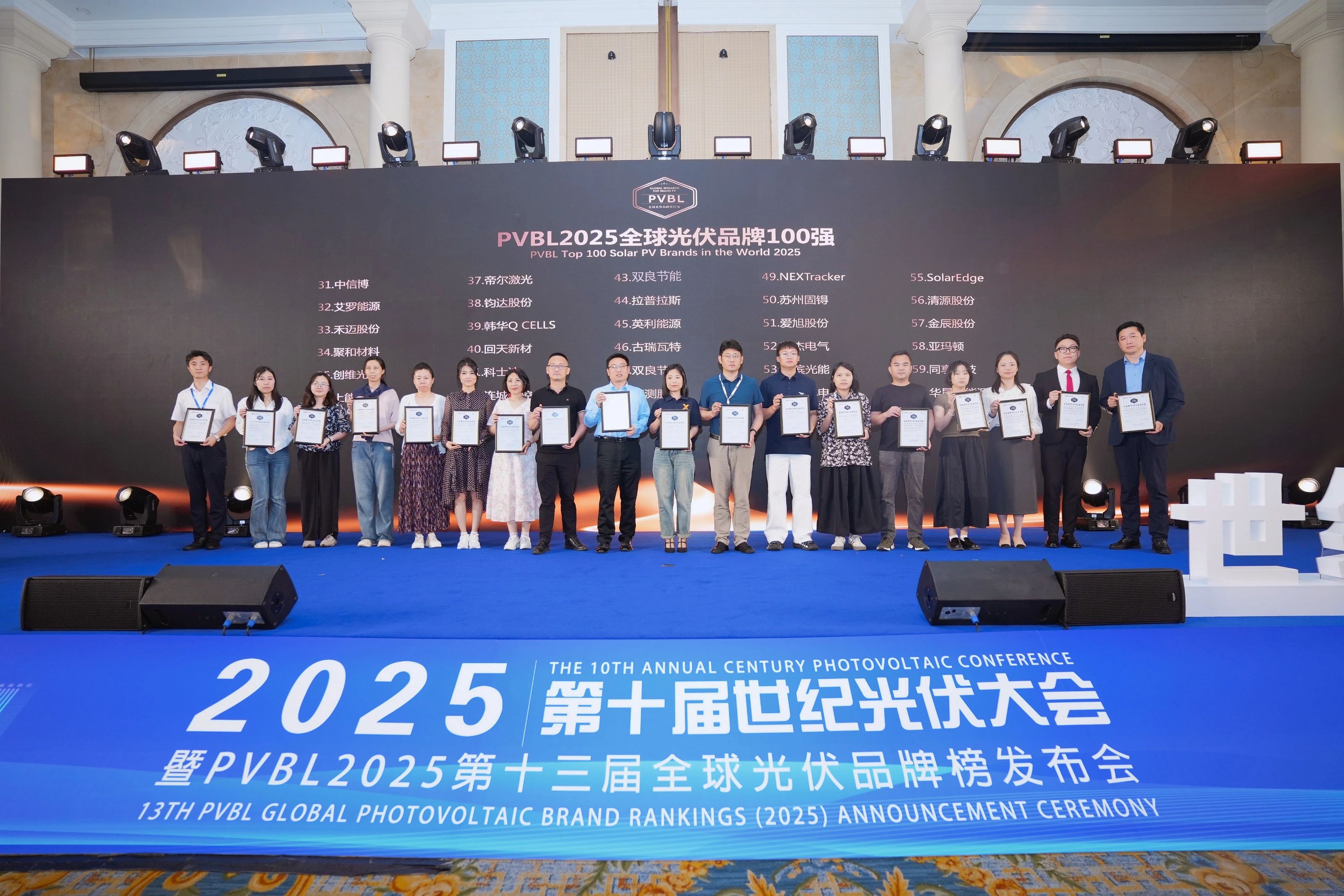 雙良榮獲“PVBL2025全球光伏100強、全球光伏品牌價值（硅料、硅片）20強”雙料獎項